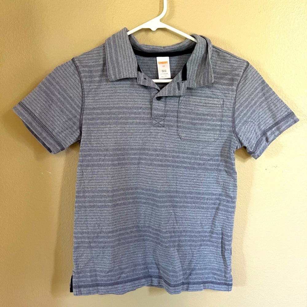 Gymboree Gray striped polo for boys